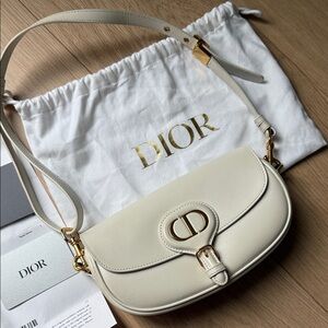 Dior Ivory Shoulder Bag with Gold Accents